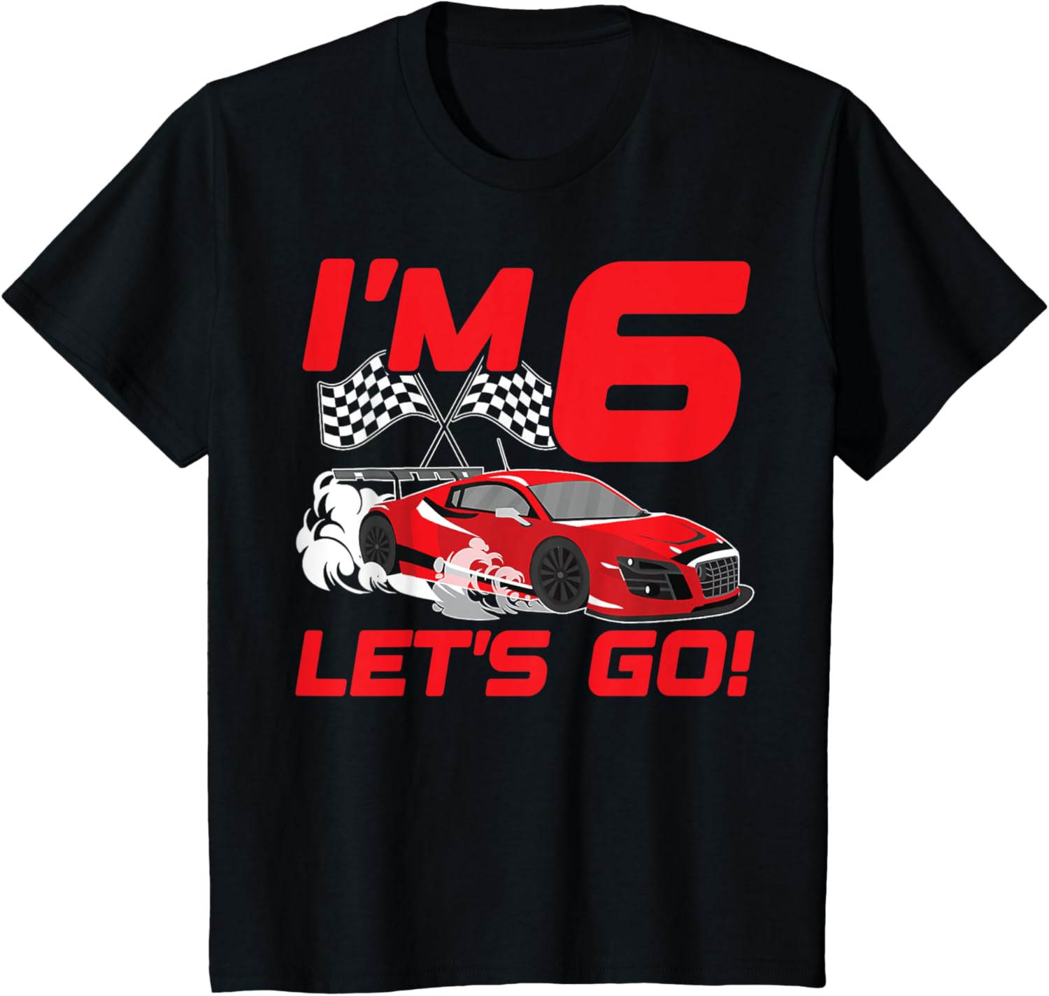 6 Year Old 6th Racing Racecar Birthday Party Boys Girls