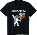 Kids 7 Year Old Outer Space Birthday Party 7th Birthday Shirt B