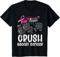 Kids Monster Truck Pink Breast Cancer Awareness Kids Toddler Boys