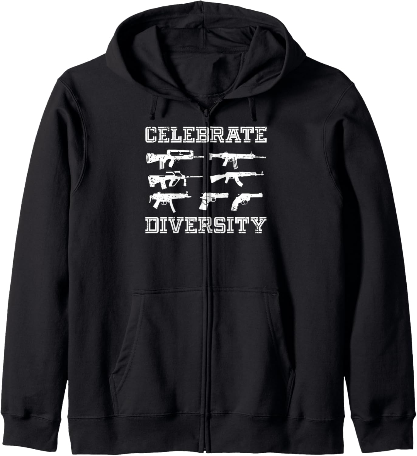 Celebrate Diversity Different Gun T Shirt Gun Lovers Zip Hoodie