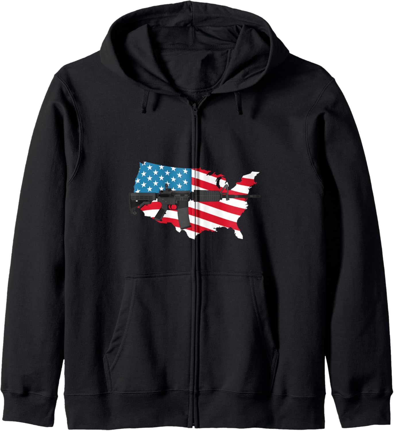 Patriot Usa Flag Gun Tshirt 4Th Of July American Pride Zip Hoodie