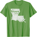 Louisiana T-Shirt Distressed My Happy Place Tee