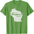 Wisconsin T-Shirt Distressed My Happy Place Tee