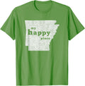 Arkansas T-Shirt Distressed My Happy Place Tee