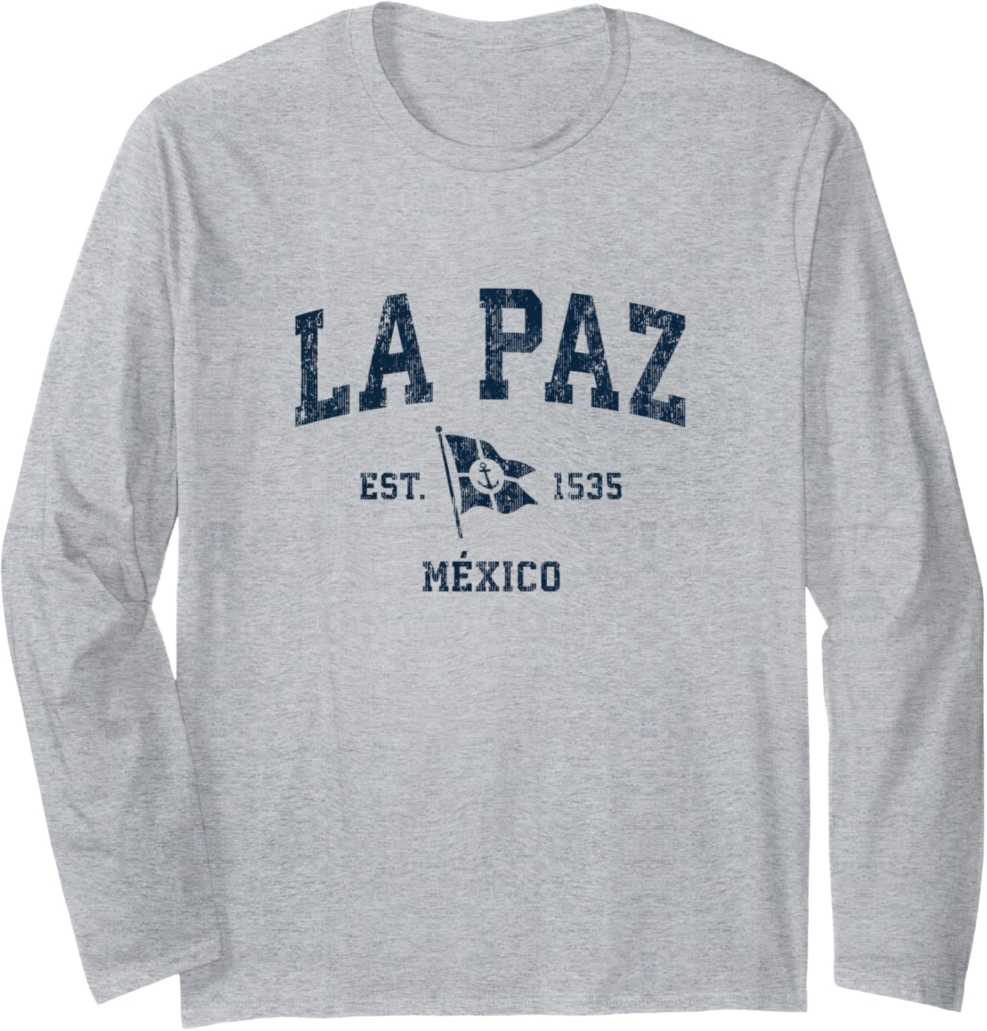 La Paz Mexico Vintage Sports Navy Boat Anchor
