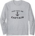 Captain Boat Pontoon Sailor Anchor Long Sleeve