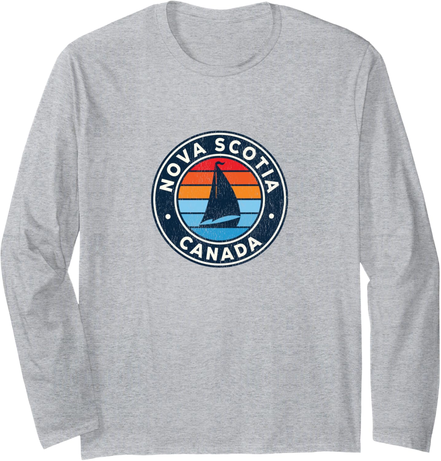 Nova Scotia Canada Vintage Sailboat Retro 70S Long