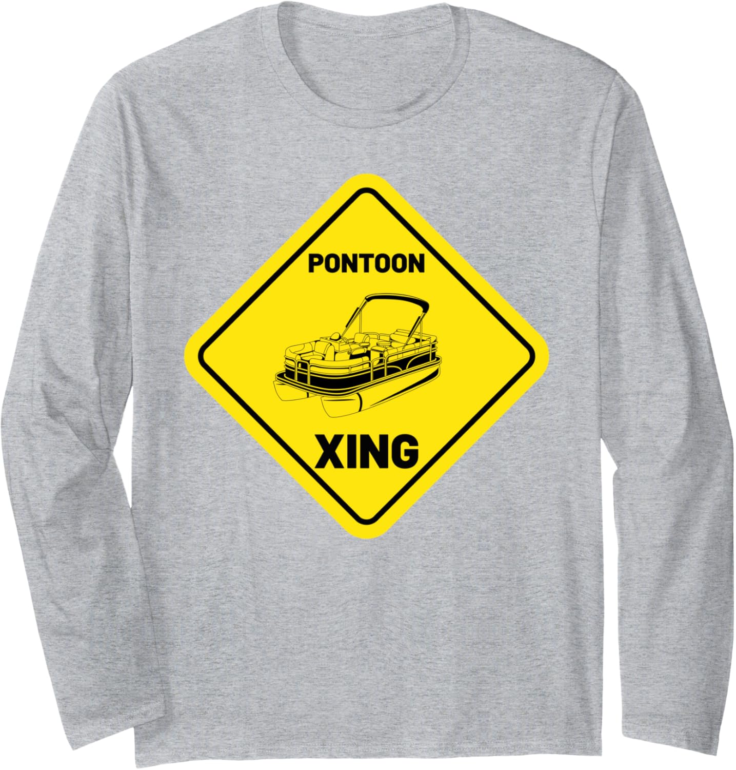 Pontoon Boat Xing Or Crossing Retro Boating Long