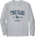 Tybee Island Ga Vintage Sports Navy Boat Anchor