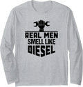 Real Men Smell Like Diesel Funny Quote Grey