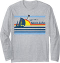 Saint St John Retro 70S 80S Beach Sailing
