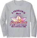 Origami Paper Boat Inspiring Paper Folding Long Sleeve