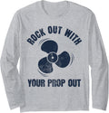 Rock Out Prop Out Funny Boating Boat Vintage