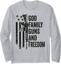 God Family Guns Freedom Gun Rights Faith Jesus Camo Long Sleeve