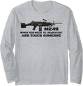 M249 Machine Gun Love 2Nd Amendment Adult Pro Gun Long Sleeve