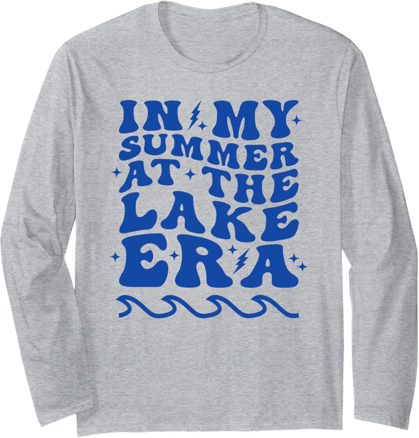 Summer Lake Retro Groovy Boating Vacation Long Sleeve