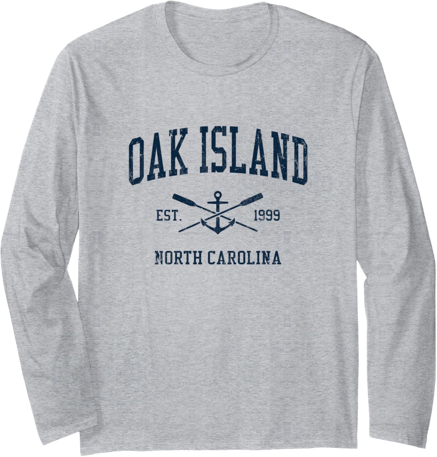 Oak Island Nc Vintage Navy Crossed Oars Boat