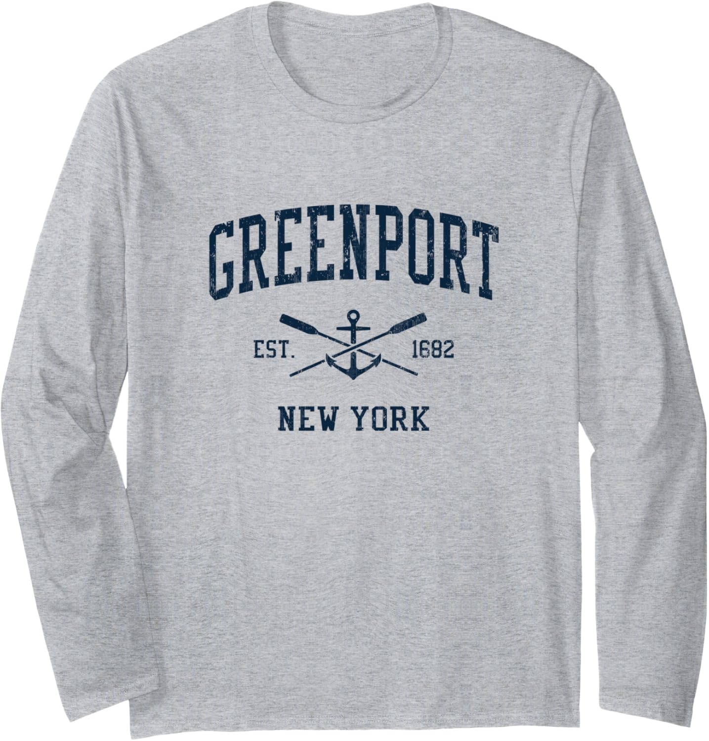 Greenport Ny Vintage Navy Crossed Oars Boat Anchor