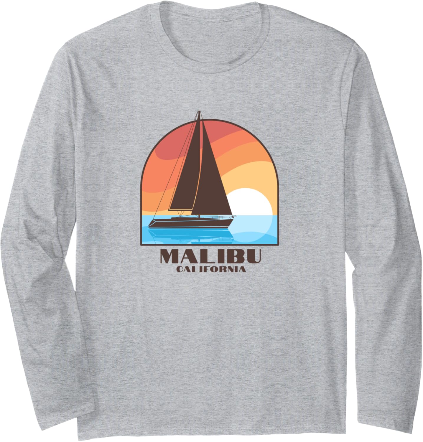 Malibu California Ca Sailboat Long Sleeve