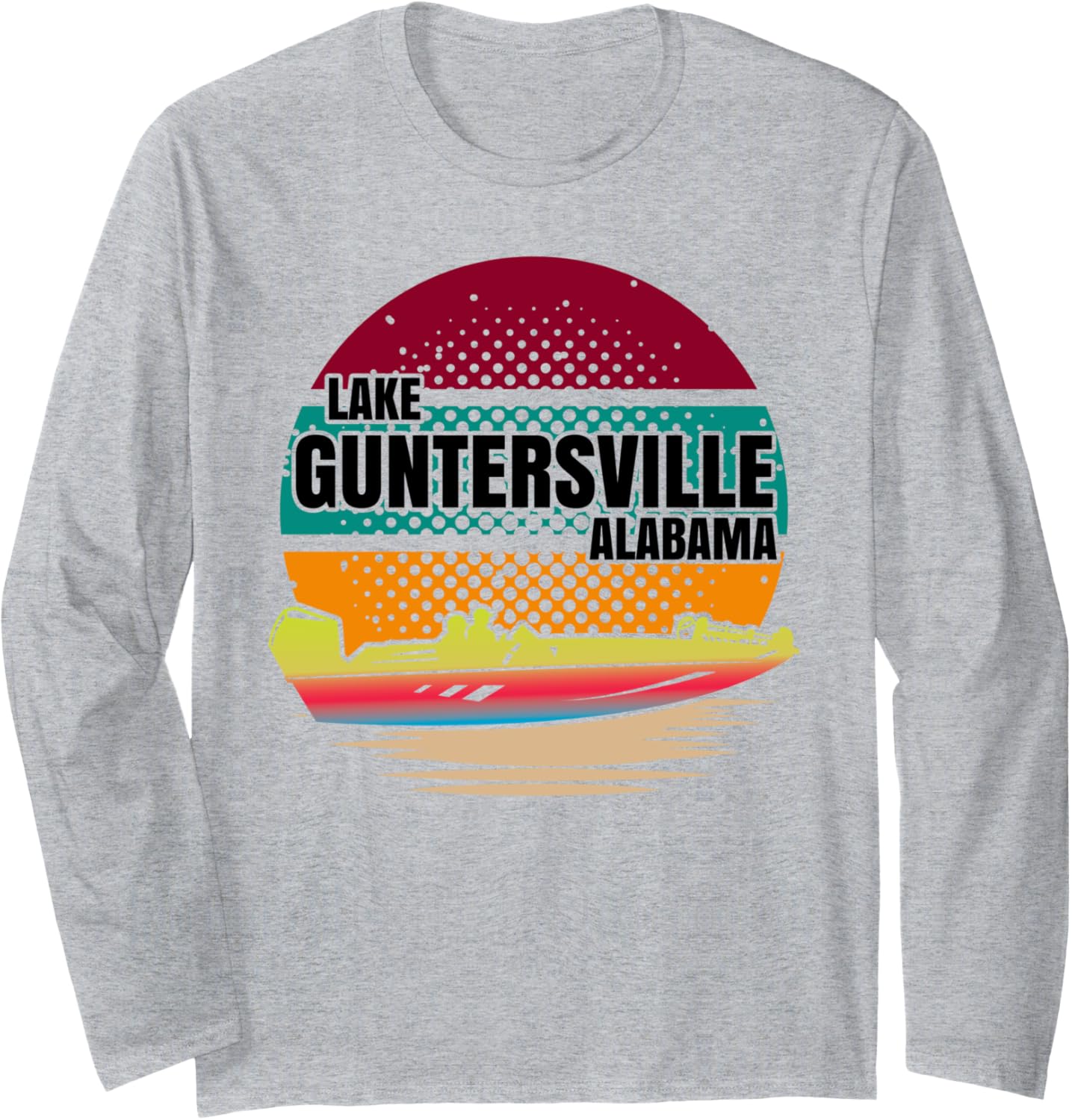 Bass Fishing Boat Lake Guntersville Alabama Long Sleeve