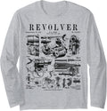 Revolver Handgun Revolving Firearm Vintage Gun Patent Print Long Sleeve