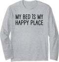 My Bed is My Happy Place Kids Girls Sleeping Nap Pajama Long Sleeve