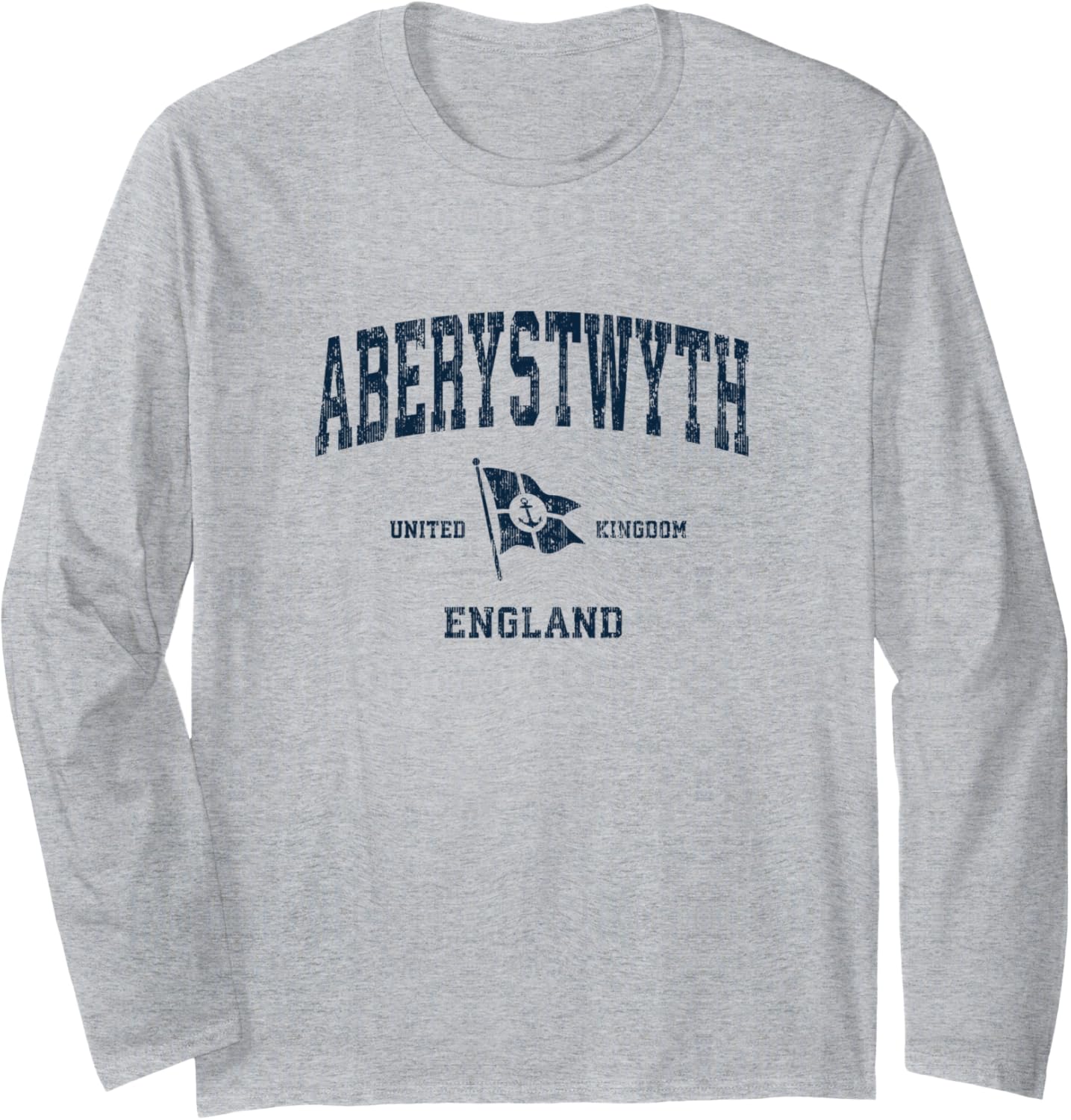 Aberystwyth Wales Vintage Sports Navy Boat Anchor Flag