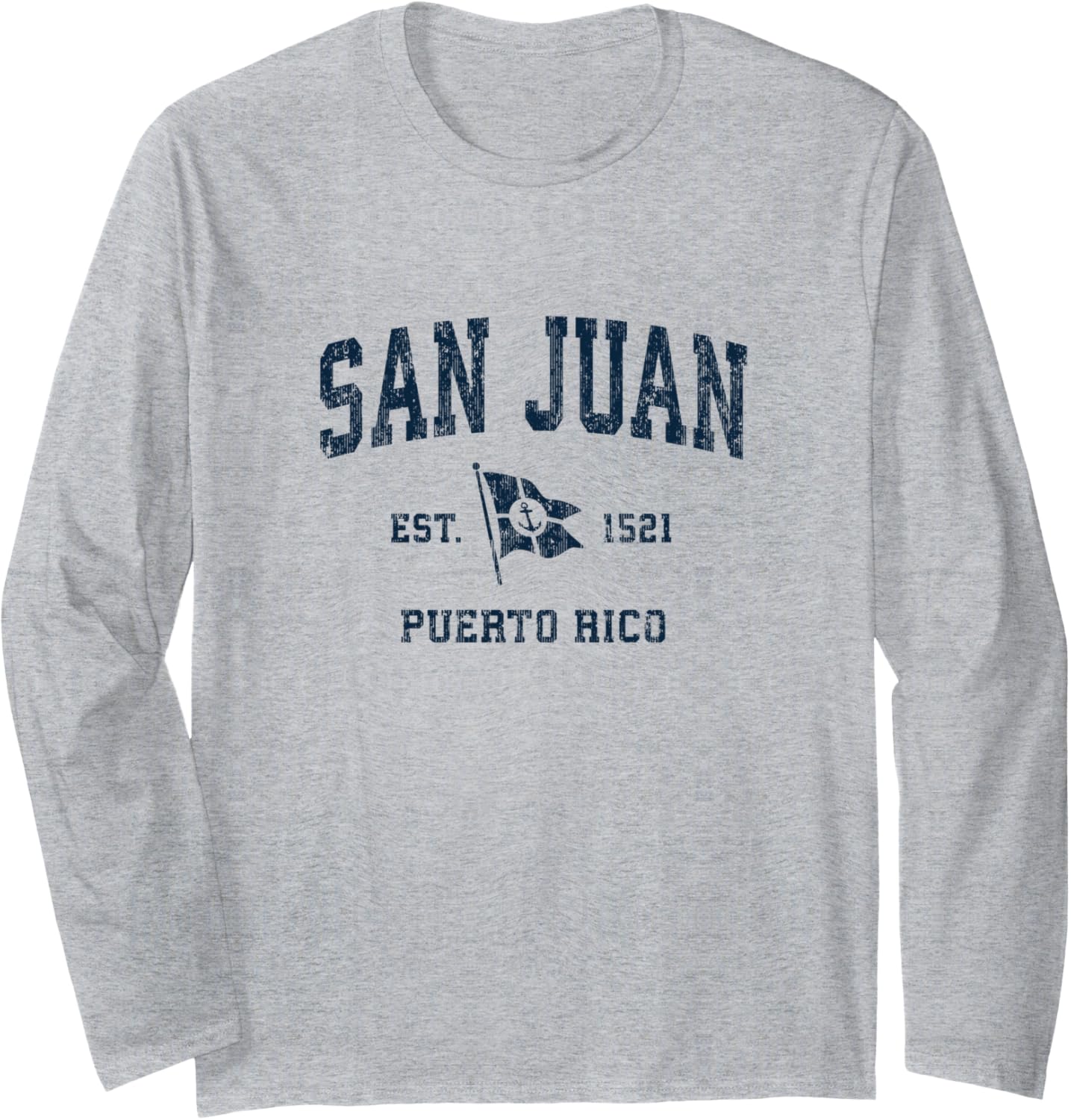 San Juan Pr Vintage Sports Navy Boat Anchor