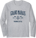 Grand Marais Mn Vintage Navy Crossed Oars Boat