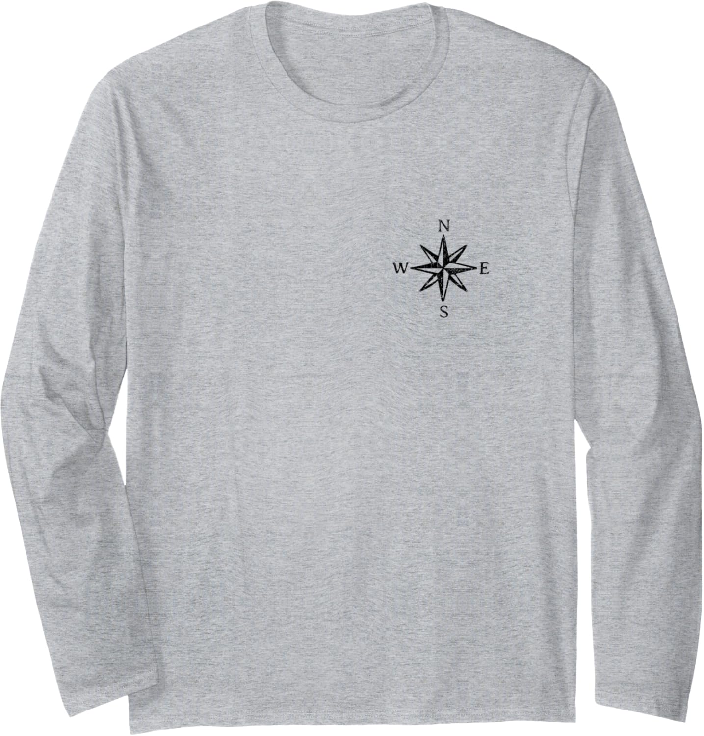 Wind Rose Vintage Black Boat Sail Long Sleeve