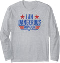 Top Gun I Am Dangerous Logo Action Movie Long Sleeve