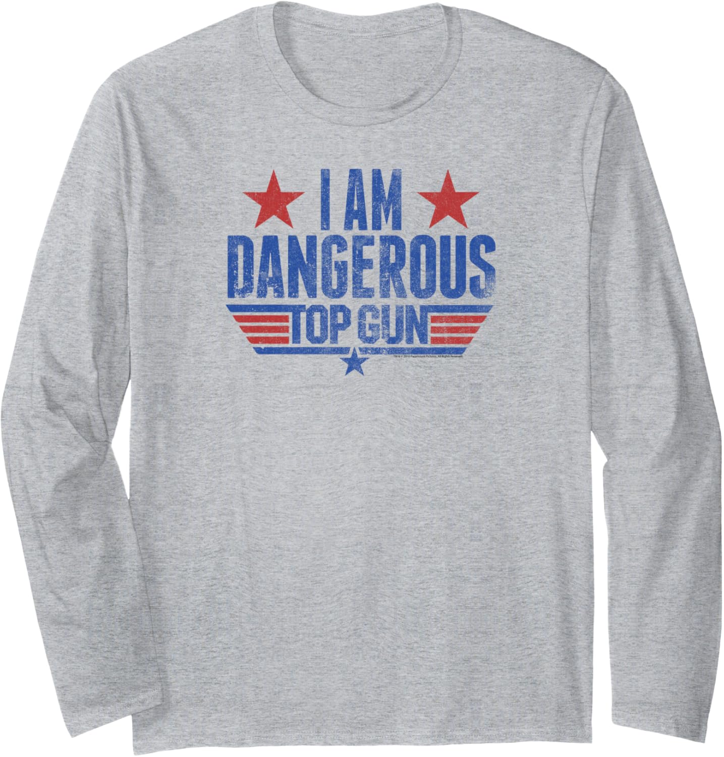 Top Gun I Am Dangerous Logo Action Movie Long Sleeve