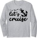 Funny Cruising Boat Anchors Pontoon Captains Long Sleeve