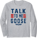 Top Gun Talk To Me Goose Bold Text Stack Long Sleeve
