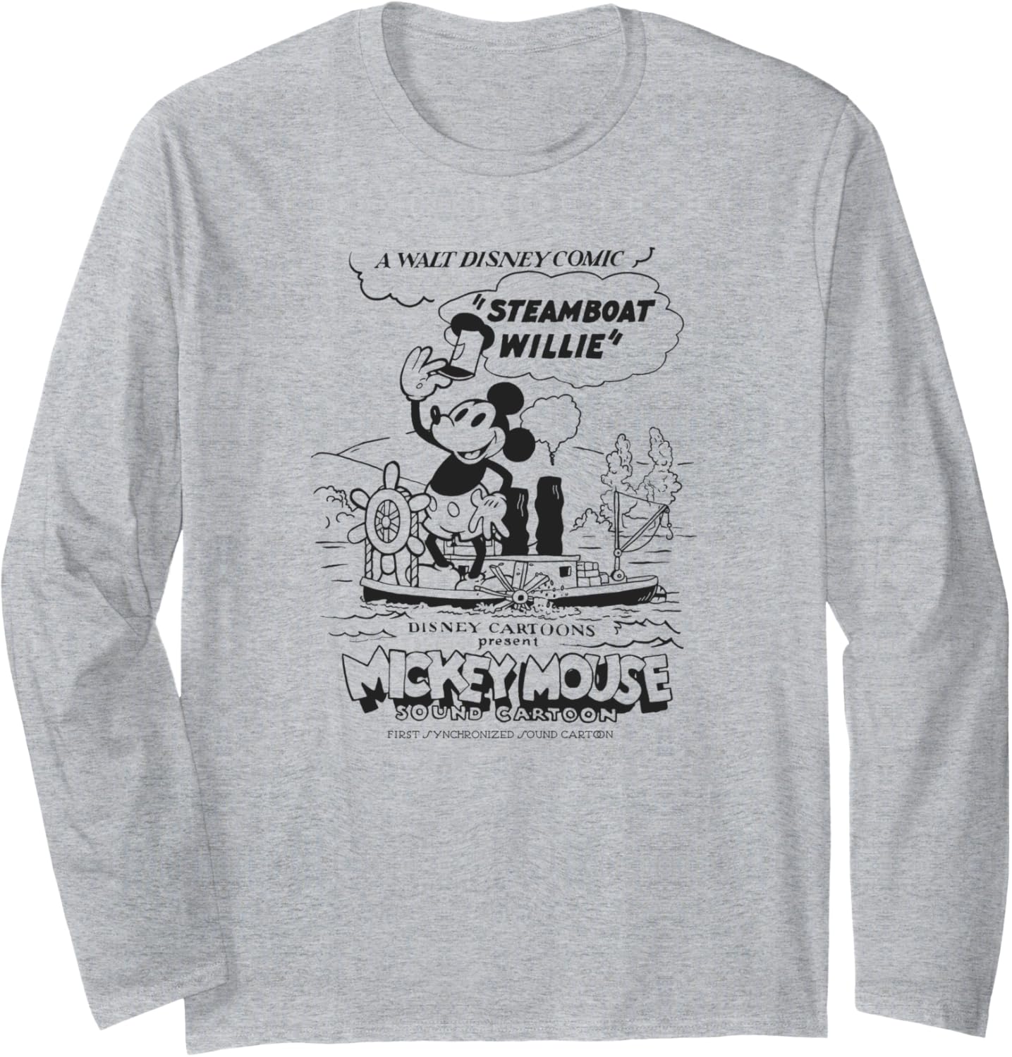 Friends Steamboat Willie Sound Cartoon Long Sleeve
