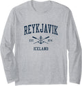 Reykjavik Vintage Navy Crossed Oars Boat Anchor Long