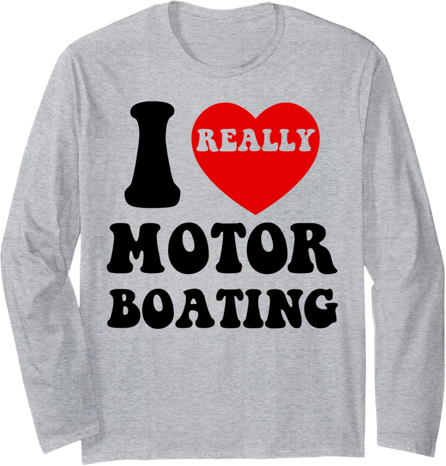 Funny Motor Boating I Love Motorboating Heart Speedboat