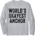 World S Okayest Anchor Funny Boating Captan Long