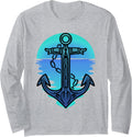 Maritime Anchor Boating Nautical Sailing Ship Long Sleeve