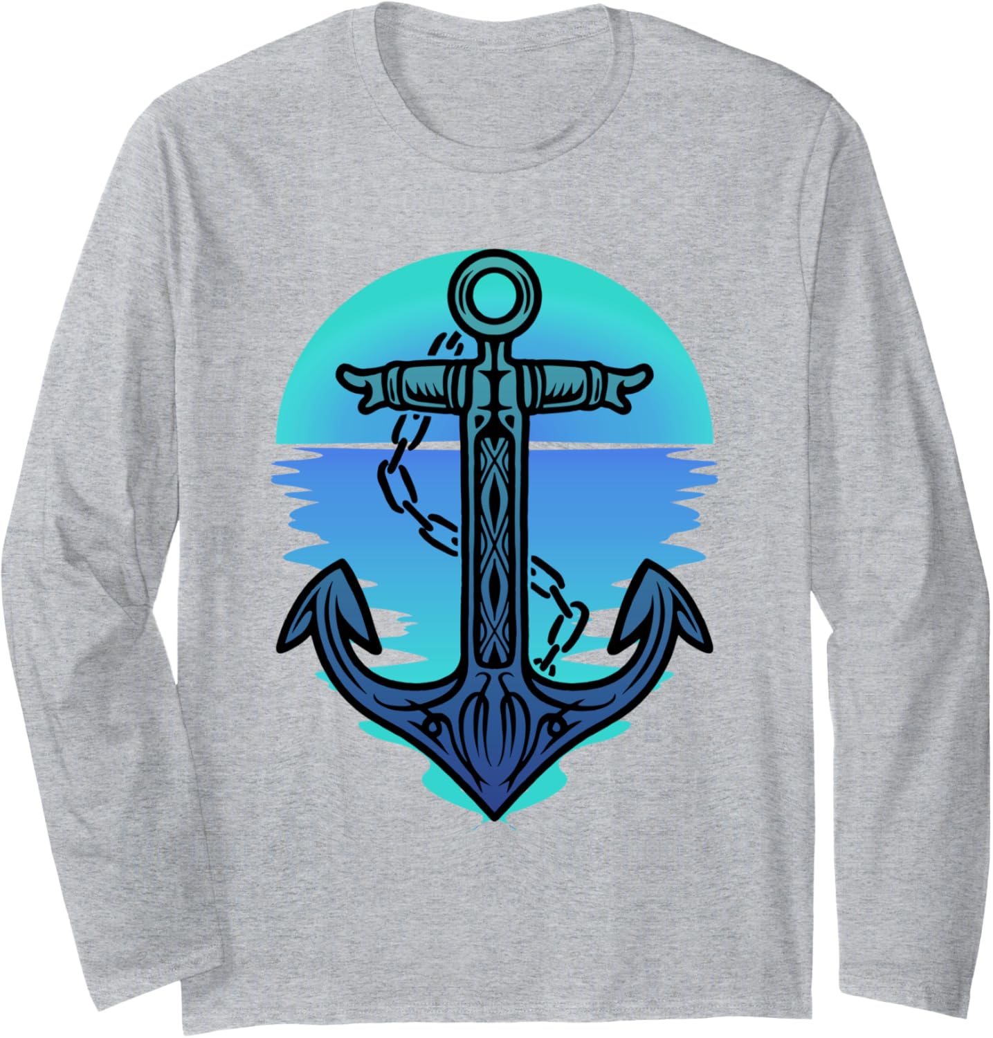 Maritime Anchor Boating Nautical Sailing Ship Long Sleeve