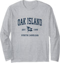 Oak Island Nc Vintage Sports Navy Boat Anchor