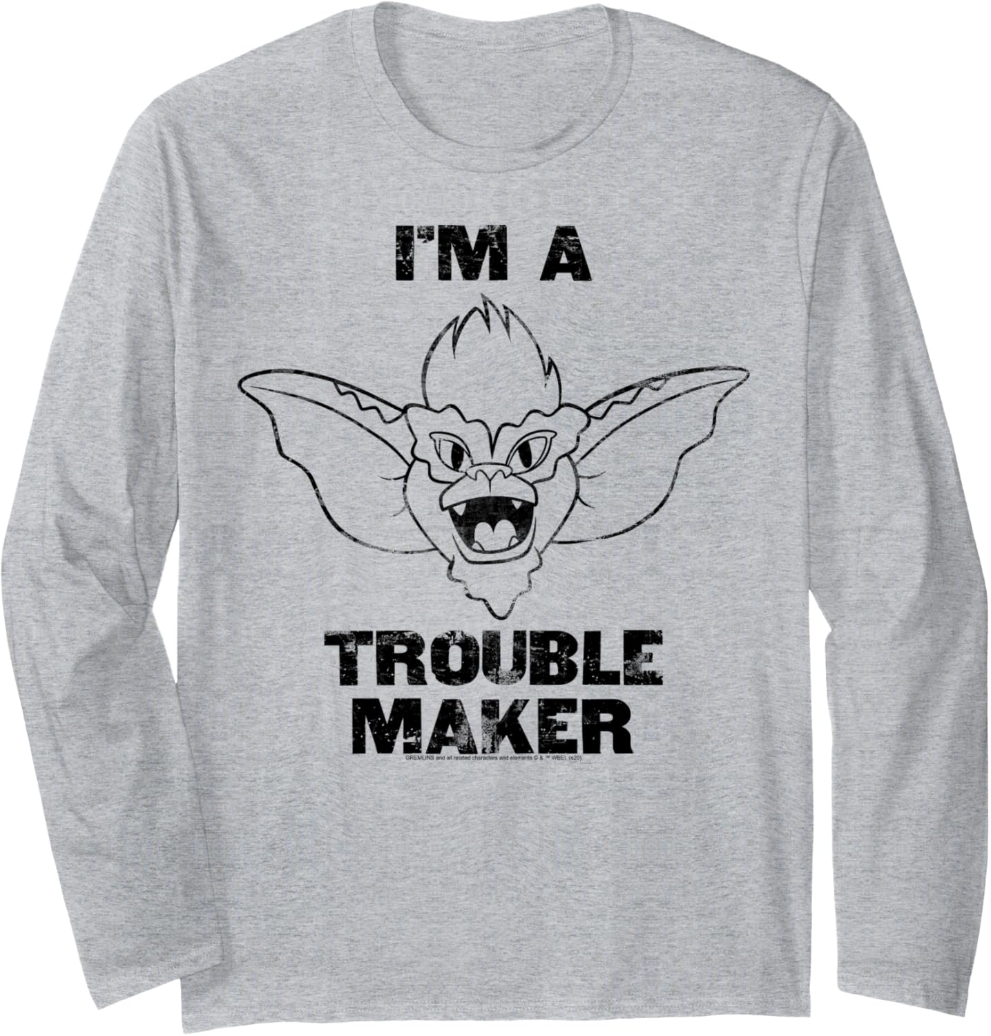 Gremlins Stripe I'm A Trouble Maker Long Sleeve