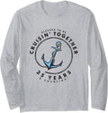 Couples Matching 25Th Anniversary Cruise Boat Anchor Long