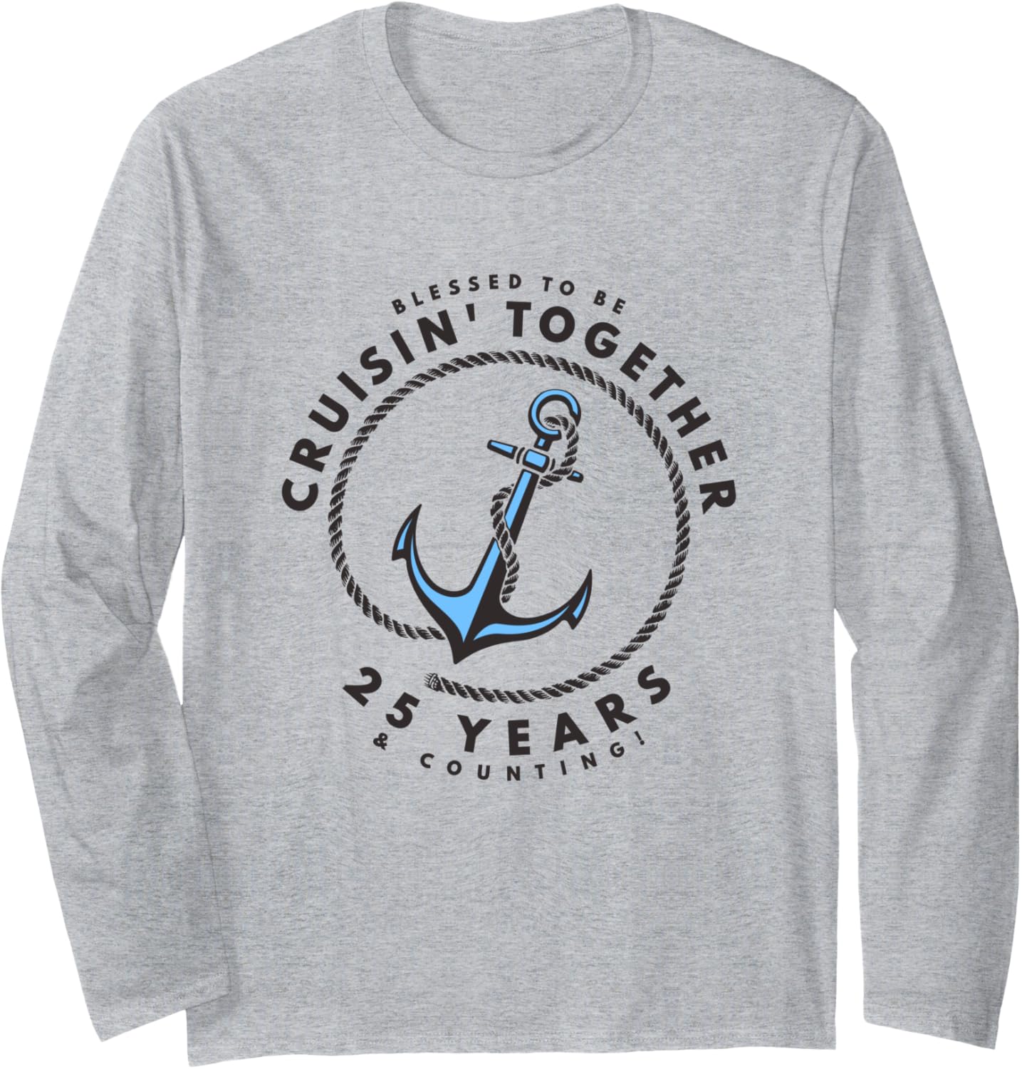 Couples Matching 25Th Anniversary Cruise Boat Anchor Long