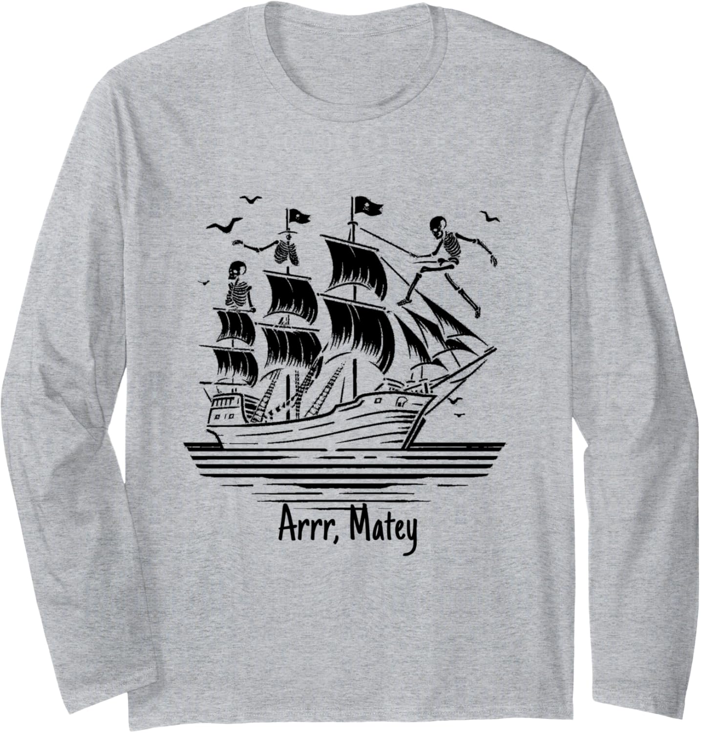 Arrr Matey Women Kids Nautical Boat Captain Long