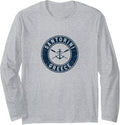 Santorini Greece Vintage Boat Anchor Oars Long Sleeve