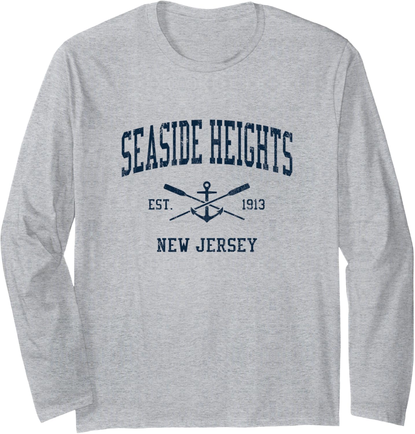 Seaside Heights Nj Vintage Navy Crossed Oars Boat