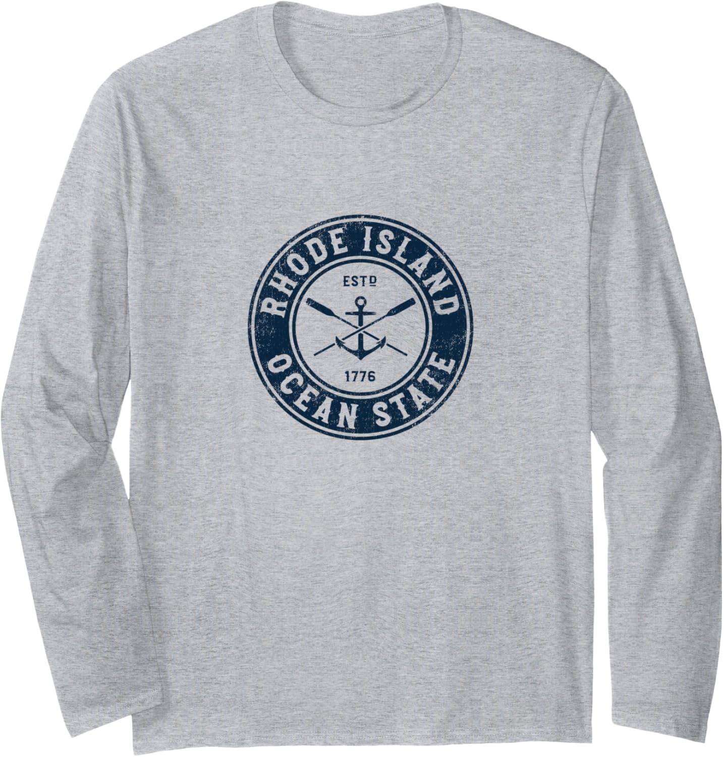 Rhode Island Vintage Boat Anchor Oars Long Sleeve