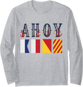 Ahoy Nautical Signal Flags Boating Sailing Long Sleeve