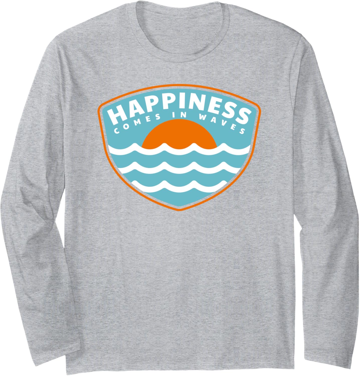 Happiness Comes In Waves Lake Ocean Summer Fishing